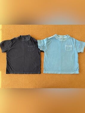 Crewcuts Short-Sleeve Pocket Tees — Navy & Light Blue